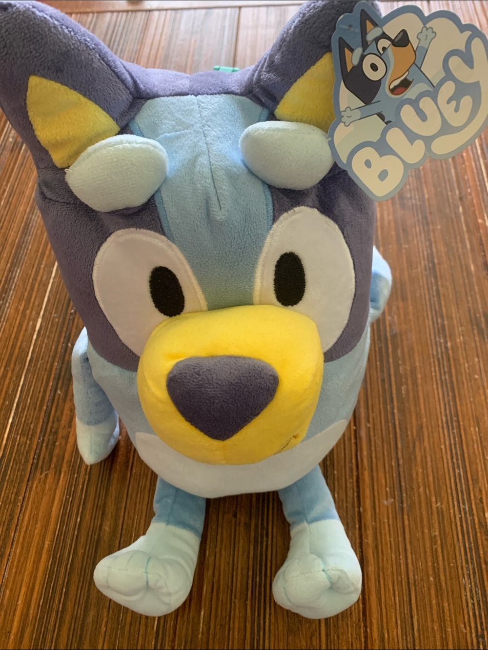Bluey Plush Stuffed Dog - Light Blue, Yellow & Purple Soft Toy